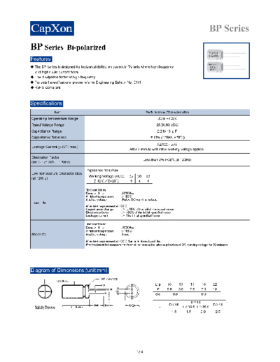 Capxon 2011-BP Series  . Electronic Components Datasheets Passive components capacitors Datasheets C Capxon 2011-BP Series.pdf