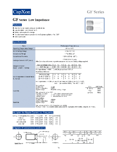 Capxon 2011-GF Series  . Electronic Components Datasheets Passive components capacitors Datasheets C Capxon 2011-GF Series.pdf