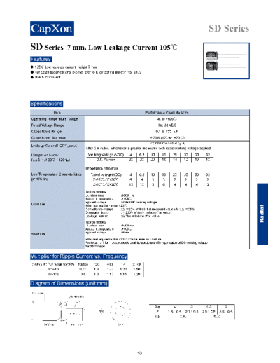 Capxon 2011-SD Series  . Electronic Components Datasheets Passive components capacitors Datasheets C Capxon 2011-SD Series.pdf