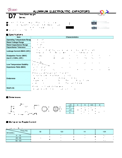 Teapo d7  . Electronic Components Datasheets Passive components capacitors CDD T Teapo d7.pdf