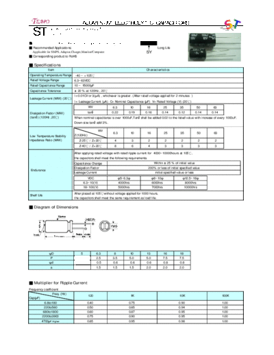 Teapo st  . Electronic Components Datasheets Passive components capacitors CDD T Teapo st.pdf