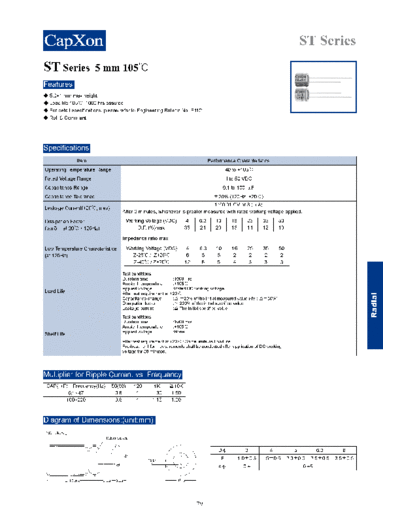 Capxon 2011-ST Series  . Electronic Components Datasheets Passive components capacitors Datasheets C Capxon 2011-ST Series.pdf