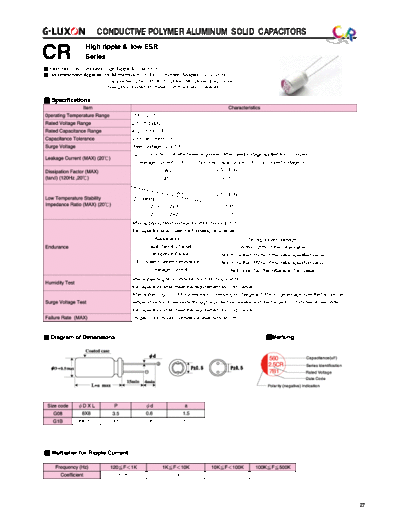 G-Luxon cr  . Electronic Components Datasheets Passive components capacitors CDD G G-Luxon cr.pdf