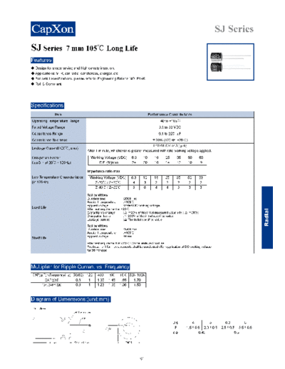 Capxon 2011-SJ Series  . Electronic Components Datasheets Passive components capacitors Datasheets C Capxon 2011-SJ Series.pdf