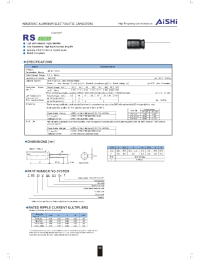Aishi rs  . Electronic Components Datasheets Passive components capacitors Datasheets A Aishi rs.pdf