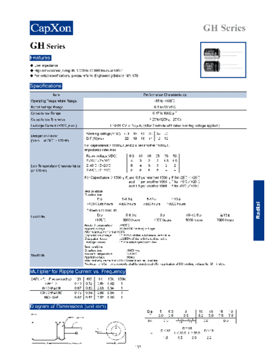 Capxon 2011-GH Series  . Electronic Components Datasheets Passive components capacitors Datasheets C Capxon 2011-GH Series.pdf
