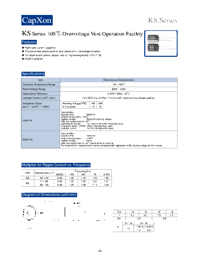 Capxon KS Series 567857332  . Electronic Components Datasheets Passive components capacitors Datasheets C Capxon KS Series_567857332.pdf