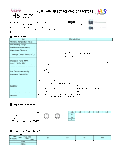 Teapo h5  . Electronic Components Datasheets Passive components capacitors CDD T Teapo h5.pdf