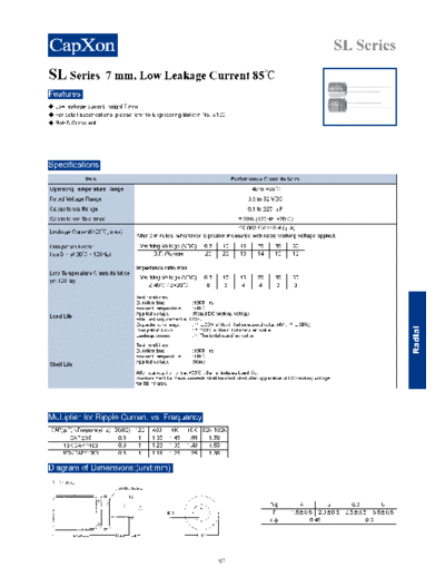 Capxon 2011-SL Series  . Electronic Components Datasheets Passive components capacitors Datasheets C Capxon 2011-SL Series.pdf