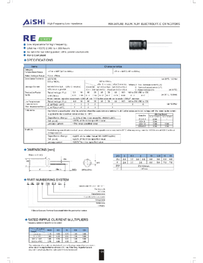 Aishi re  . Electronic Components Datasheets Passive components capacitors Datasheets A Aishi re.pdf