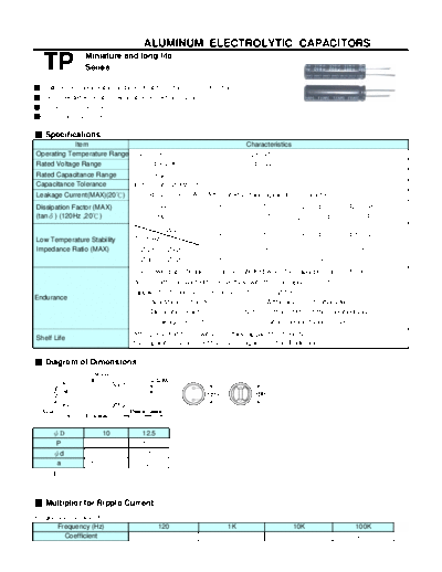 Teapo tp  . Electronic Components Datasheets Passive components capacitors CDD T Teapo tp.pdf