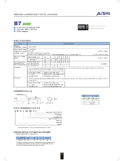 Aishi b7  . Electronic Components Datasheets Passive components capacitors Datasheets A Aishi b7.pdf