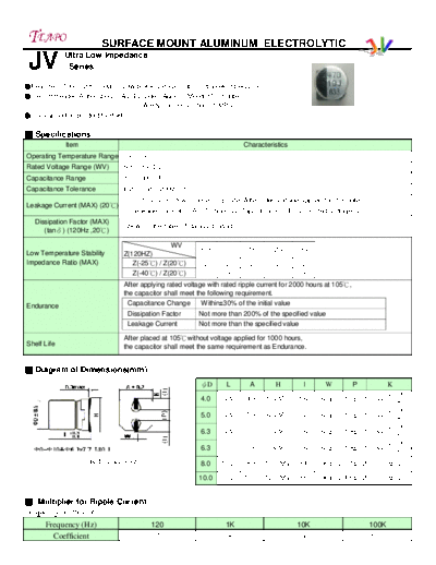 . Electronic Components Datasheets jv  . Electronic Components Datasheets Passive components capacitors CDD T Teapo jv.pdf