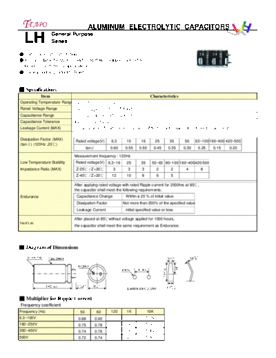 Teapo lh  . Electronic Components Datasheets Passive components capacitors CDD T Teapo lh.pdf