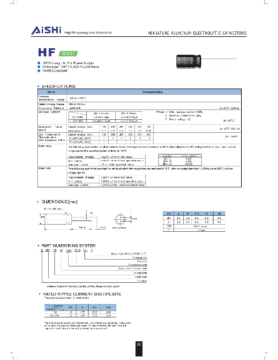 Aishi hf  . Electronic Components Datasheets Passive components capacitors Datasheets A Aishi hf.pdf
