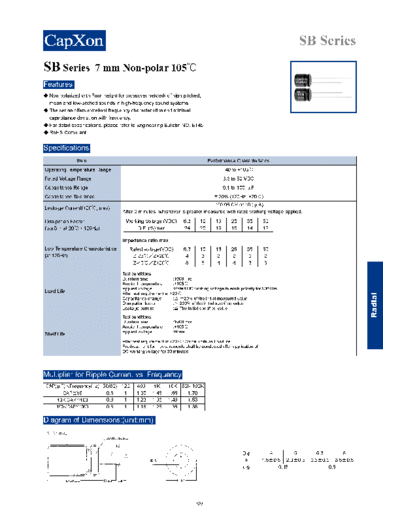 Capxon 2011-SB Series  . Electronic Components Datasheets Passive components capacitors Datasheets C Capxon 2011-SB Series.pdf