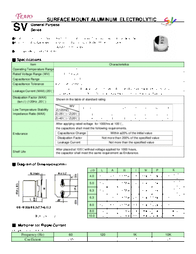 Teapo sv  . Electronic Components Datasheets Passive components capacitors CDD T Teapo sv.pdf