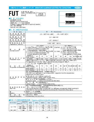 Unicon fut  . Electronic Components Datasheets Passive components capacitors CDD U Unicon fut.pdf