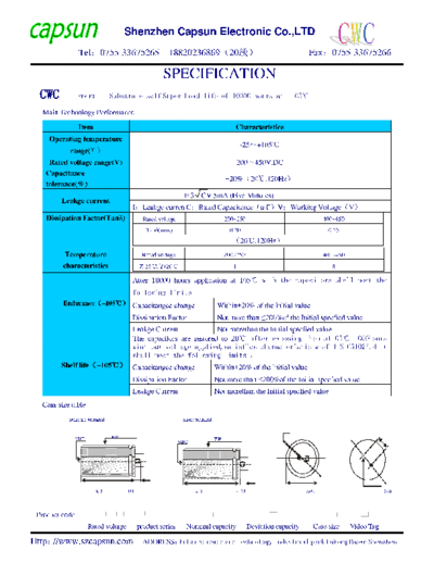 Capsun 2009115194434272  . Electronic Components Datasheets Passive components capacitors CDD C Capsun 2009115194434272.pdf