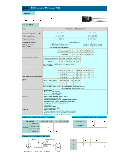 Radial lhk  . Electronic Components Datasheets Passive components capacitors CDD J Jackcon Radial lhk.pdf