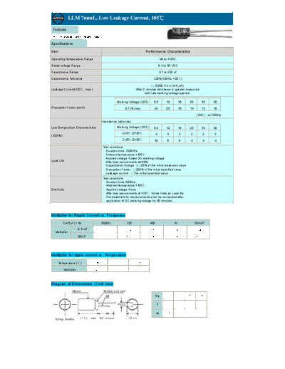 Radial llm  . Electronic Components Datasheets Passive components capacitors CDD J Jackcon Radial llm.pdf