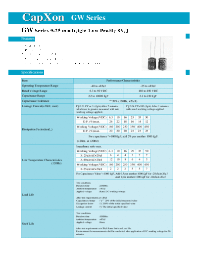2003 gw  . Electronic Components Datasheets Passive components capacitors CDD C Capxon 2003 gw.pdf