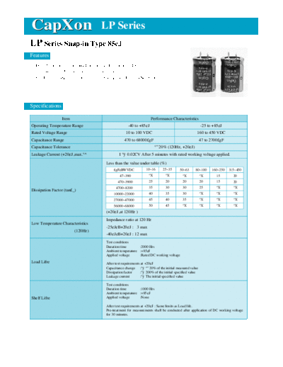 2003 lp  . Electronic Components Datasheets Passive components capacitors CDD C Capxon 2003 lp.pdf