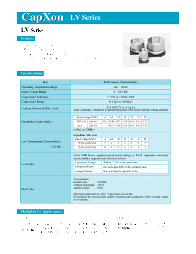2003 lv  . Electronic Components Datasheets Passive components capacitors CDD C Capxon 2003 lv.pdf