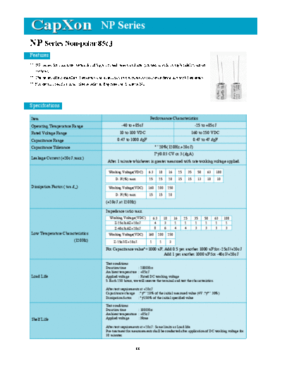 . Electronic Components Datasheets np  . Electronic Components Datasheets Passive components capacitors CDD C Capxon 2003 np.pdf