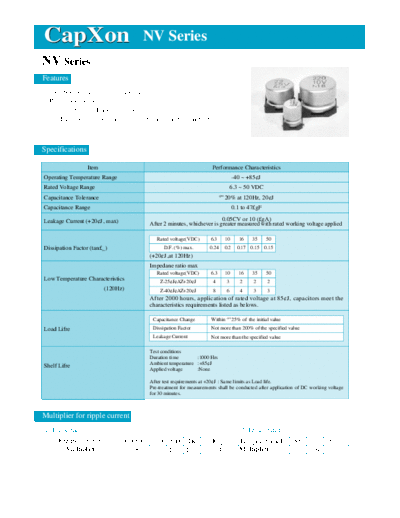 2003 nv  . Electronic Components Datasheets Passive components capacitors CDD C Capxon 2003 nv.pdf