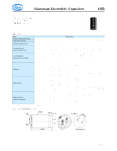 Aluminum Electrolytic Capacitors - Large Size LSG  . Electronic Components Datasheets Passive components capacitors CDD L Lelon Aluminum Electrolytic Capacitors - Large Size LSG.pdf