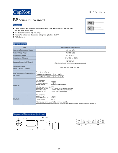 2010 BP Series 1030912460  . Electronic Components Datasheets Passive components capacitors CDD C Capxon 2010 BP Series_1030912460.pdf