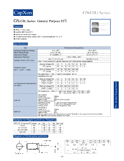 2010 GS(GR) Series 566169823  . Electronic Components Datasheets Passive components capacitors CDD C Capxon 2010 GS(GR) Series_566169823.pdf