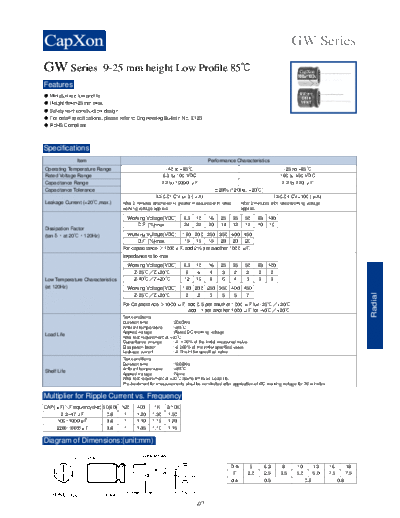 2010 GW Series 395769743  . Electronic Components Datasheets Passive components capacitors CDD C Capxon 2010 GW Series_395769743.pdf