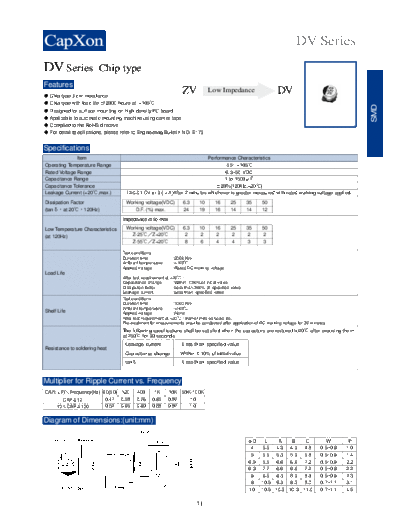 2010 DV Series  . Electronic Components Datasheets Passive components capacitors CDD C Capxon 2010 DV Series.pdf