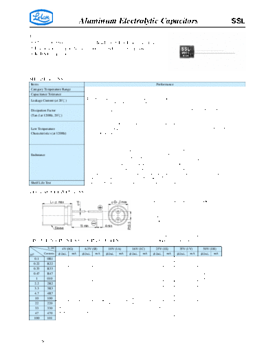 Aluminum Electrolytic Capacitors - Miniature SSL  . Electronic Components Datasheets Passive components capacitors CDD L Lelon Aluminum Electrolytic Capacitors - Miniature SSL.pdf