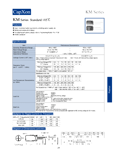 2010 KM Series 1031470794  . Electronic Components Datasheets Passive components capacitors CDD C Capxon 2010 KM Series_1031470794.pdf