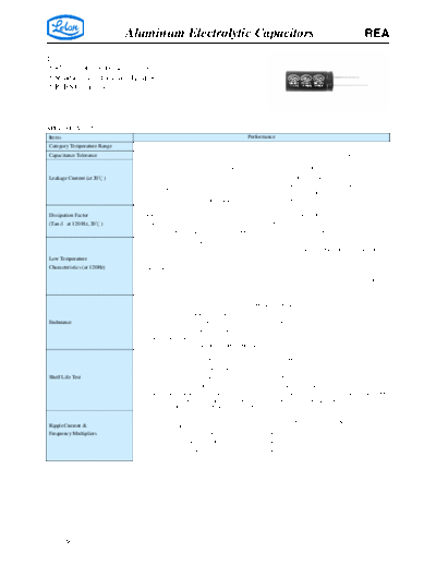 Aluminum Electrolytic Capacitors - STD and Low ESR REA  . Electronic Components Datasheets Passive components capacitors CDD L Lelon Aluminum Electrolytic Capacitors - STD and Low ESR REA.pdf