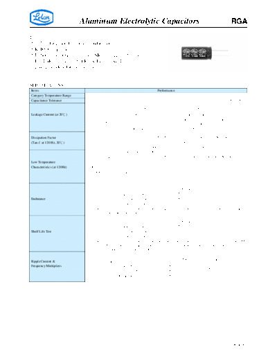 Aluminum Electrolytic Capacitors - STD and Low ESR RGA  . Electronic Components Datasheets Passive components capacitors CDD L Lelon Aluminum Electrolytic Capacitors - STD and Low ESR RGA.pdf