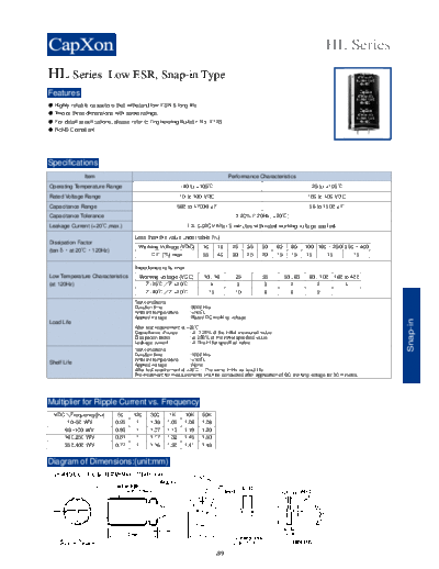 2010 HL Series 2140695134  . Electronic Components Datasheets Passive components capacitors CDD C Capxon 2010 HL Series_2140695134.pdf