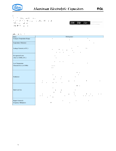 Aluminum Electrolytic Capacitors - STD and Low ESR RGL  . Electronic Components Datasheets Passive components capacitors CDD L Lelon Aluminum Electrolytic Capacitors - STD and Low ESR RGL.pdf