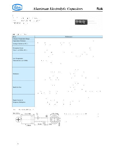 Aluminum Electrolytic Capacitors - STD and Low ESR RJA  . Electronic Components Datasheets Passive components capacitors CDD L Lelon Aluminum Electrolytic Capacitors - STD and Low ESR RJA.pdf