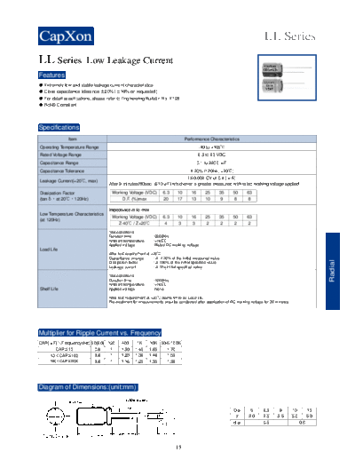 2010 LL Series 990507176  . Electronic Components Datasheets Passive components capacitors CDD C Capxon 2010 LL Series_990507176.pdf