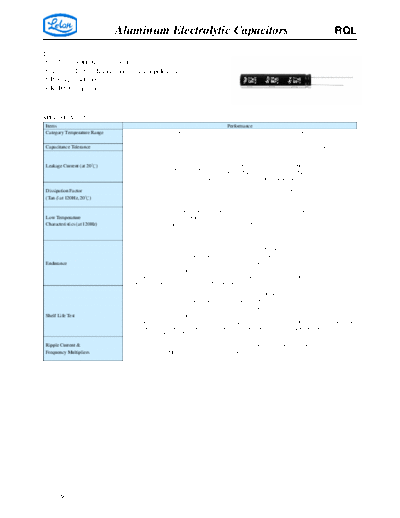 Aluminum Electrolytic Capacitors - STD and Low ESR RQL  . Electronic Components Datasheets Passive components capacitors CDD L Lelon Aluminum Electrolytic Capacitors - STD and Low ESR RQL.pdf