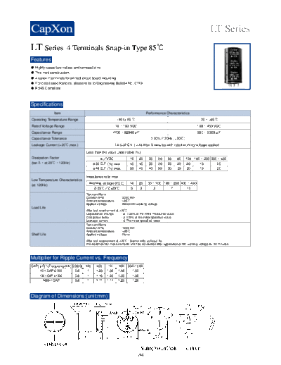 2010 LT Series 1196325104  . Electronic Components Datasheets Passive components capacitors CDD C Capxon 2010 LT Series_1196325104.pdf