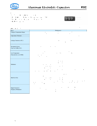 Aluminum Electrolytic Capacitors - STD and Low ESR RXC  . Electronic Components Datasheets Passive components capacitors CDD L Lelon Aluminum Electrolytic Capacitors - STD and Low ESR RXC.pdf