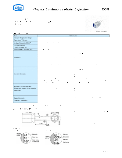 Organic Conductive Polymer OCR  . Electronic Components Datasheets Passive components capacitors CDD L Lelon Organic Conductive Polymer OCR.pdf