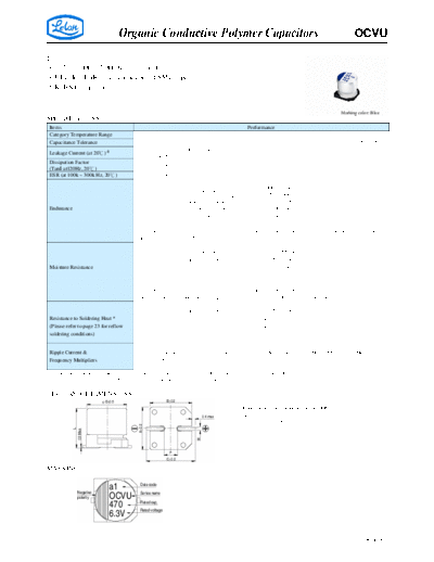 Organic Conductive Polymer OCVU  . Electronic Components Datasheets Passive components capacitors CDD L Lelon Organic Conductive Polymer OCVU.pdf