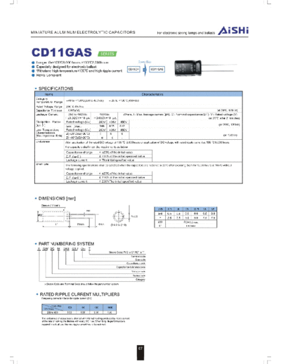 2011 CD11GAS ( 41514421880023)  . Electronic Components Datasheets Passive components capacitors CDD A Aishi 2011 CD11GAS (201141514421880023).pdf