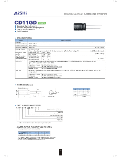 2011 CD11GD ( 41514404555441)  . Electronic Components Datasheets Passive components capacitors CDD A Aishi 2011 CD11GD (201141514404555441).pdf